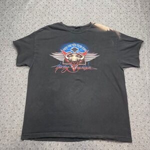Vintage 2004 Harley Davidson Who Let The Hogs‎ Out T-Shirt Faded Distressed XL